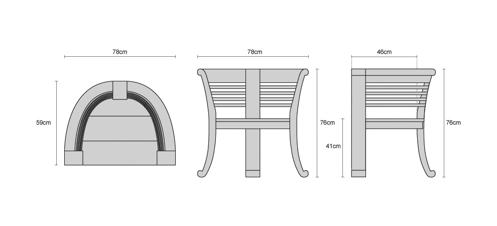 Kensington Tub-Chair, Teak Deco Style
